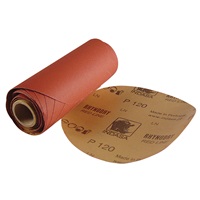 120 Grit, 6" Dia Adhesive-Back Sandpaper, Roll of 25